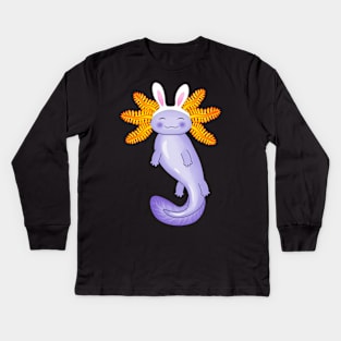 Happy Easter Axolotl Kids Long Sleeve T-Shirt